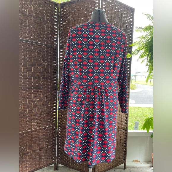 TALBOTS Effortless Jersey A-Line Dress - Ditsy Flip - Picture 6 of 12